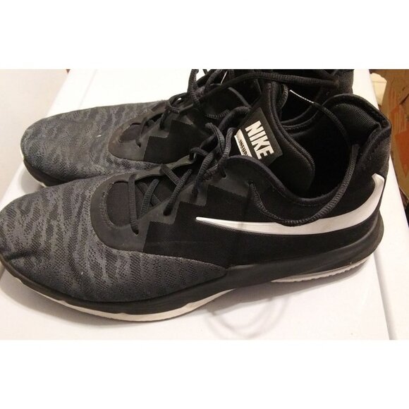 Nike infuriate aj5898 mens size 14 black mesh mid-top sneakers small side tear - Picture 1 of 9